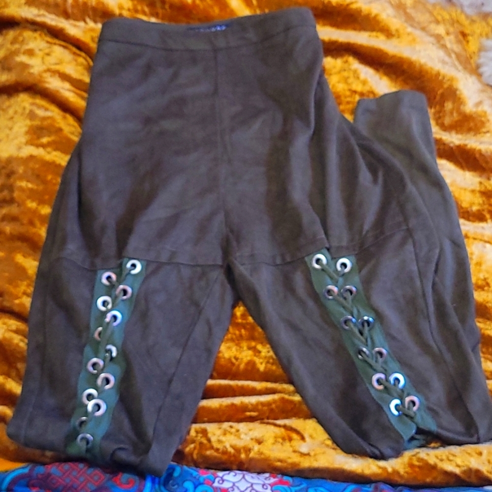 Suede leggings